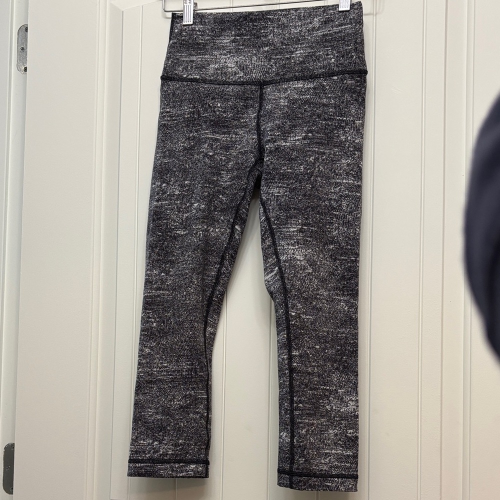 lululemon athletica Charcoal and Black Textured Leggings